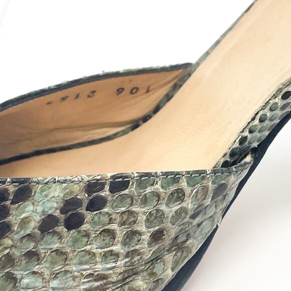 Vintage 90’s Gucci Tom Ford SS Python Horsebit Lace Up Block Heels 7 - Picture 8 of 8